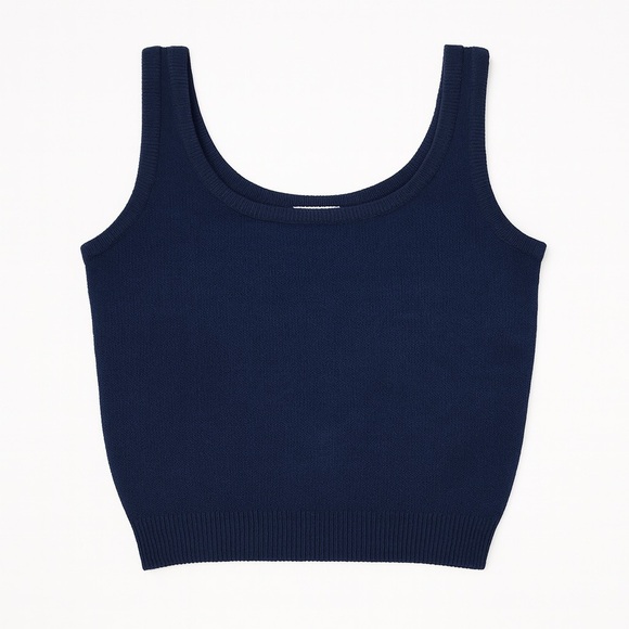 St. John collection Navy sweater knit Top - Picture 1 of 6